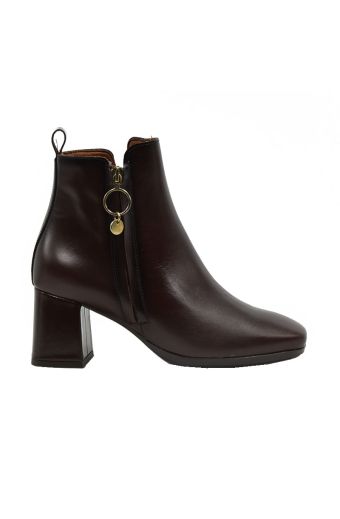 Γυναικεία μποτάκια Desiree DAMI4 DIANA TESTA καφέ δέρμα