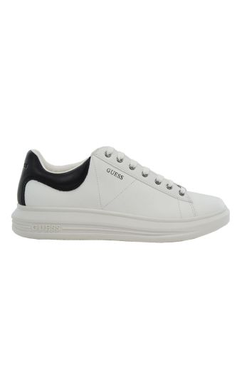 Ανδρικά sneakers GUESS VIBO FM5VIBELE12-WHBLK λευκό δέρμα