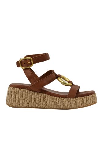 Γυναικεία πέδιλα KOMIS&KOMIS B72 ταμπά δέρμα