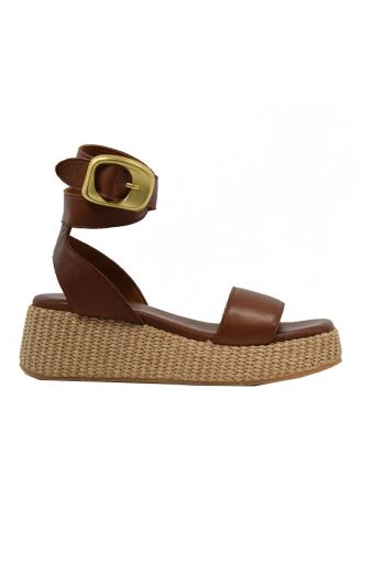 Γυναικείες πλατφόρμες KOMIS&KOMIS B83 ταμπά δέρμα