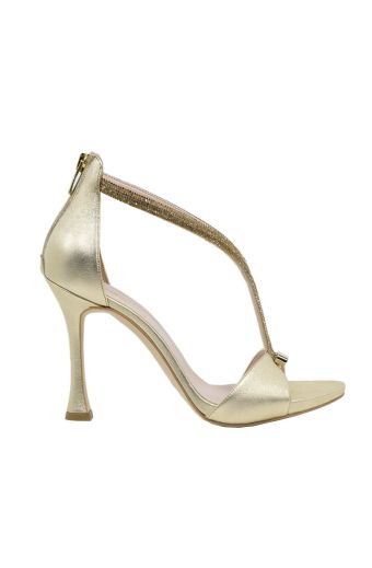 Γυναικεία πέδιλα Makis Fardoulis 928-06Κ πλατίνα δέρμα