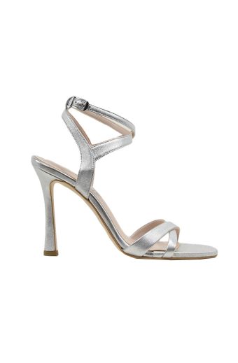 Γυναικεία πέδιλα Makis Fardoulis 938-07 ασημί δέρμα