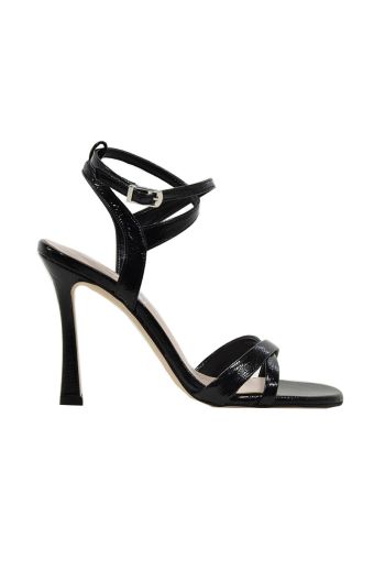 Γυναικεία πέδιλα Makis Fardoulis 938-07 μαύρο λουστρίνι