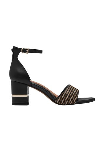 Γυναικεία πέδιλα Marco Tozzi 2-28365-42 098 μαύρο δέρμα