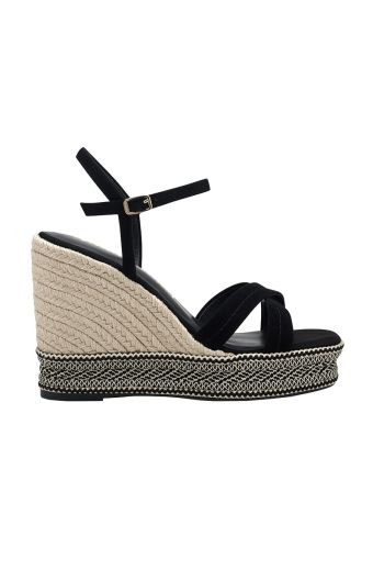 Γυναικείες πλατφόρμες Tamaris 1-28363-20 001 μαύρο δέρμα nubuck