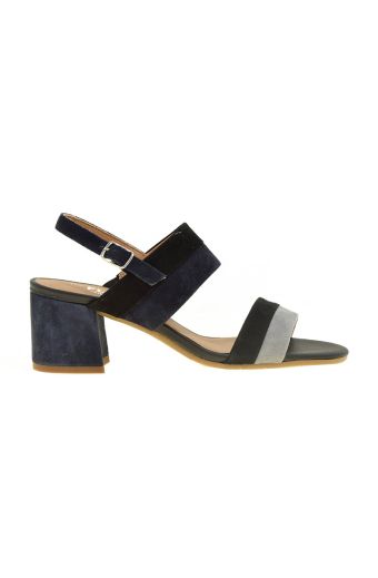 Γυναικεία πέδιλα THE FLEXX DS22-F5513.21-CAMOSCIO MIX CHRISTIANA-CAMOSCIO MIX μπλε δέρμα nubuck