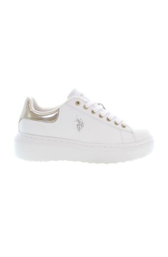 Γυναικεία sneakers U.S.POLO ASSN BRITNY001-WHI-GOL04 λευκό