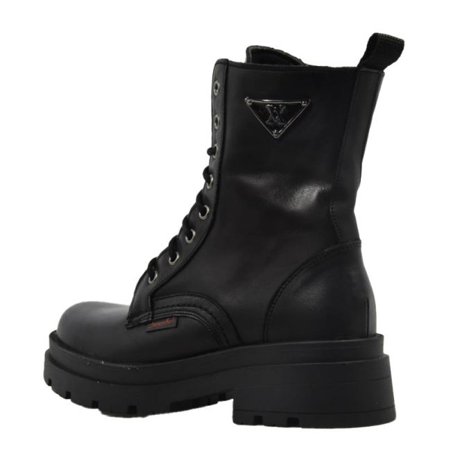 Γυναικεία αρβυλάκια 5797-721 μαύρο δέρμα