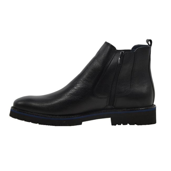 Ανδρικά μποτάκια Damiani 5050 μαύρο δέρμα