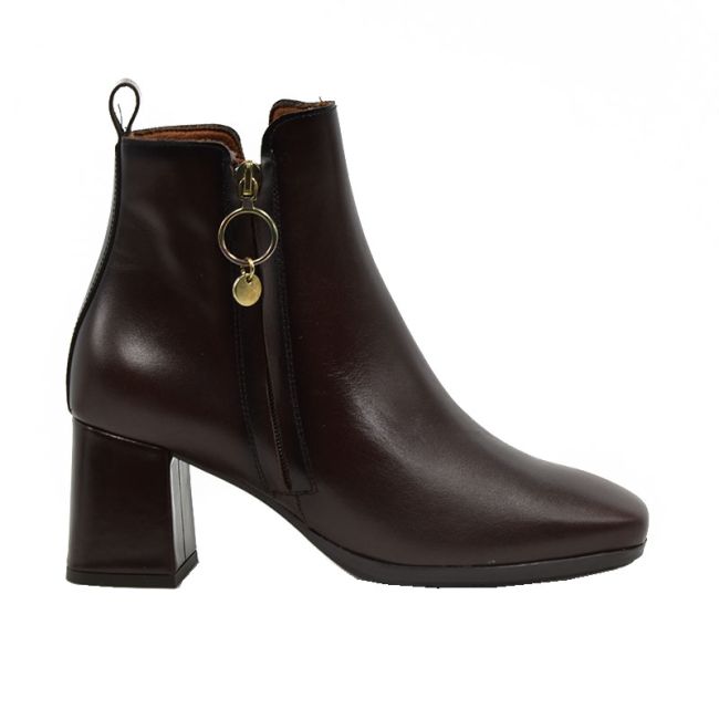 Γυναικεία μποτάκια Desiree DAMI4 DIANA TESTA καφέ δέρμα