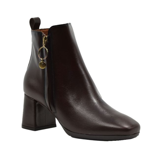 Γυναικεία μποτάκια Desiree DAMI4 DIANA TESTA καφέ δέρμα