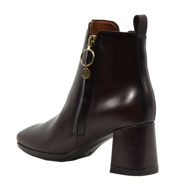 Γυναικεία μποτάκια Desiree DAMI4 DIANA TESTA καφέ δέρμα