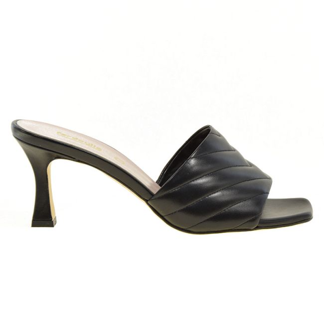 Γυναικεία mules Makis Fardoulis 609-13Λ μαύρο δέρμα