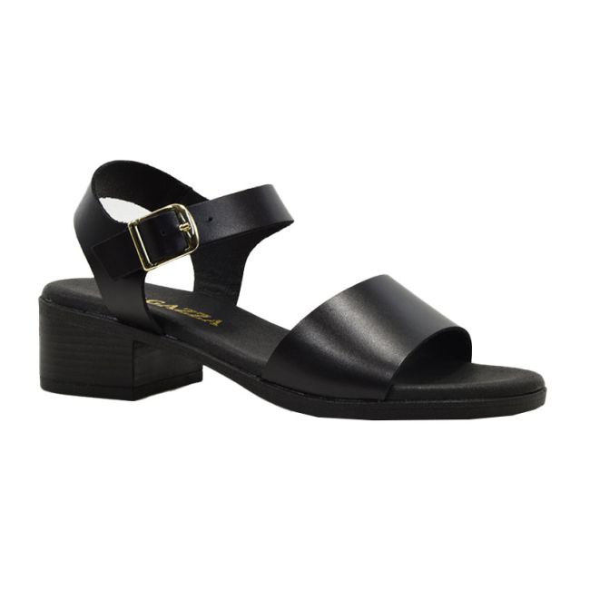 Γυναικεία πέδιλα Ragazza 0738 μαύρο δέρμα