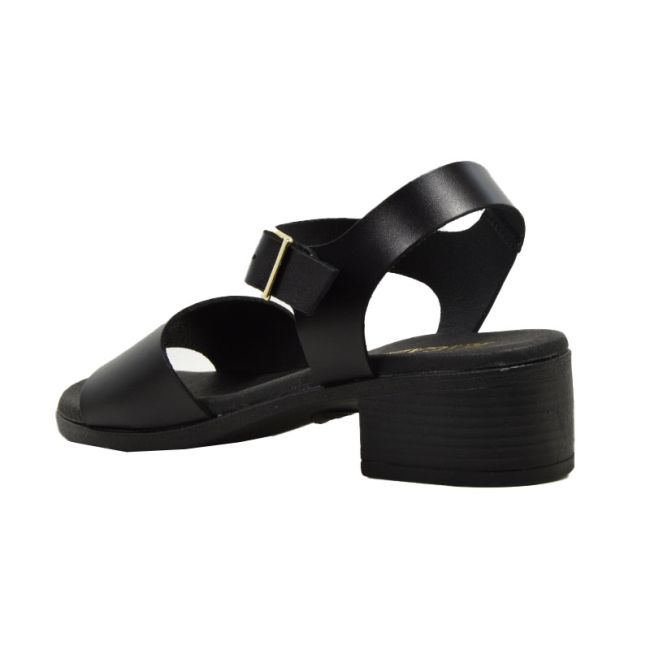 Γυναικεία πέδιλα Ragazza 0738 μαύρο δέρμα