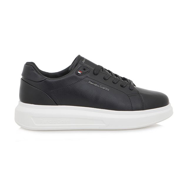 Ανδρικά sneakers Renato Garini 651 MARCELLO-615 TOTAL BLACK/WHITE OUTSOLE μαύρο λευκό
