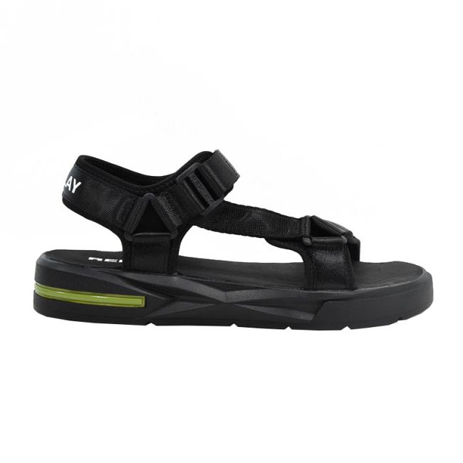 Ανδρικά πέδιλα REPLAY RF3D0002T SPACEWEB 0562-BLACKBLACK μαύρο
