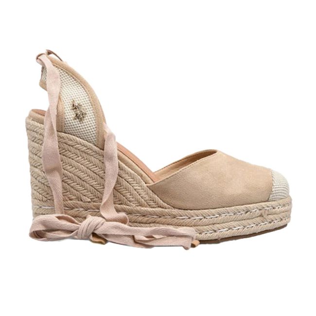 Γυναικείες πλατφόρμες U.S.POLO ASSN STEFY001-BEI006 PU SYNTH SUEDE-TEXTILE μπεζ