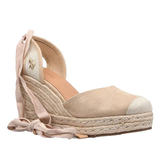 Γυναικείες πλατφόρμες U.S.POLO ASSN STEFY001-BEI006 PU SYNTH SUEDE-TEXTILE μπεζ