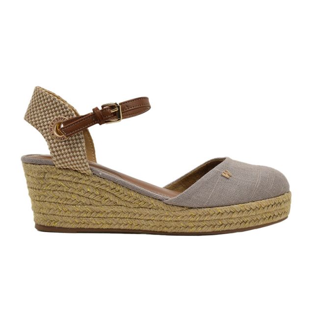 Γυναικείες εσπαντρίγιες WRANGLER BELA WOMEN SEMI WEDGE TAUPE GRAY 20241055.6BW πούρο