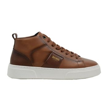 Ανδρικά μποτάκια BOSS XZ520 COGNAC BURN ταμπά δέρμα