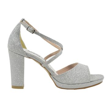 Γυναικεία πέδιλα Ellen 78103 ασημί glitter