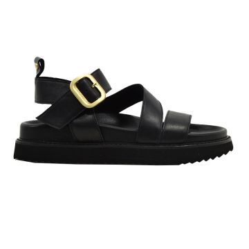 Γυναικεία πέδιλα KOMIS&KOMIS B24 μαύρο δέρμα