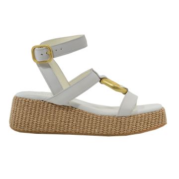 Γυναικεία πέδιλα KOMIS&KOMIS B72 λευκό δέρμα