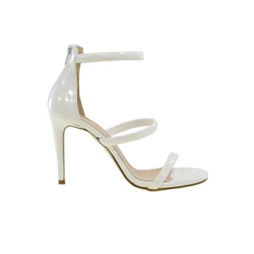 Γυναικεία πέδιλα MAKIS KOTRIS 99-100 λευκό λουστρίνι