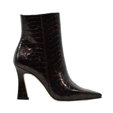 Γυναικεία μποτάκια Makis Fardoulis 958-01 ταμπά δέρμα λουστρίνι