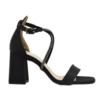 Γυναικεία πέδιλα Piedini 1680 μαύρο σατέν