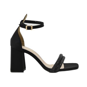 Γυναικεία πέδιλα Piedini 1690 μαύρο σατέν