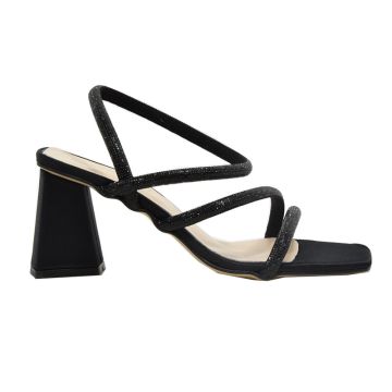 Γυναικεία πέδιλα Piedini 2170 μαύρο σατέν
