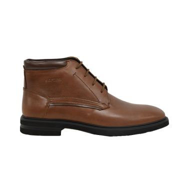 Ανδρικά μποτάκια Softies 6274 ταμπά δέρμα