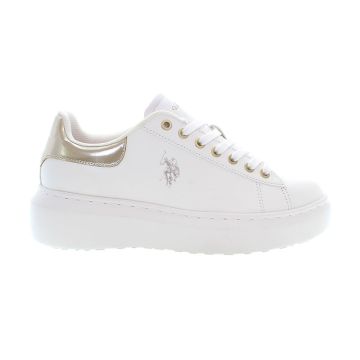 Γυναικεία sneakers U.S.POLO ASSN BRITNY001-WHI-GOL04 λευκό