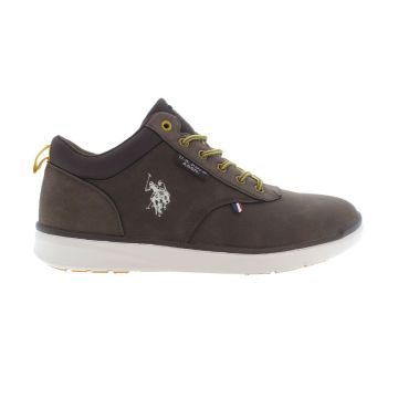 Ανδρικά sneakers U.S.POLO ASSN YGOR009-DBR003 PU SYNTH. LEATHER-TEXTILE καφέ